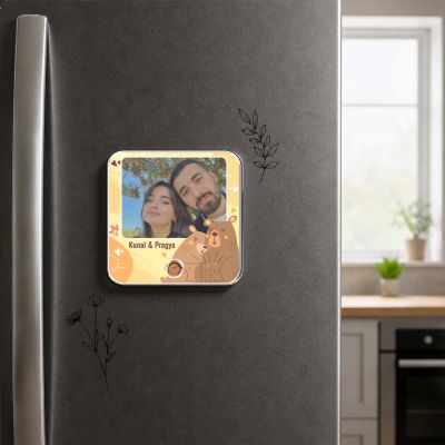 Gift for Girlfriend Boyfriend Cute Bear Theme Musical Fridge Magnet  UV Printed  Playable Music Feature Best Memorable Gift Decorative Magnet